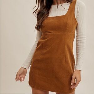 Hem & Thread corduroy jumper dress